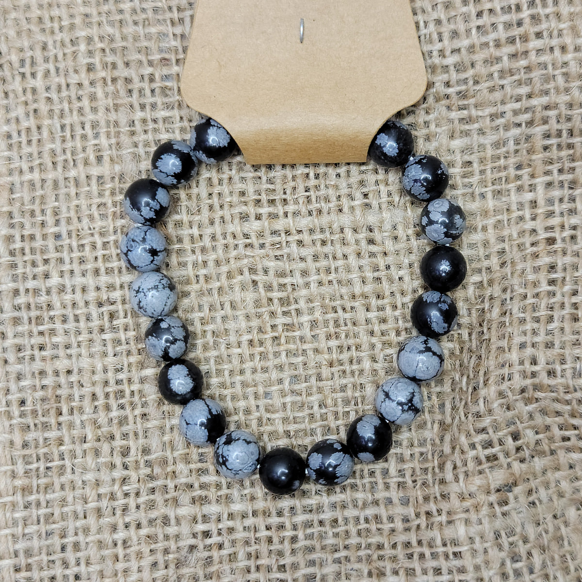 Snowflake Obsidian Bracelet